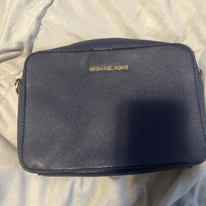 Michael Kors , Navy blue crossbody purse.